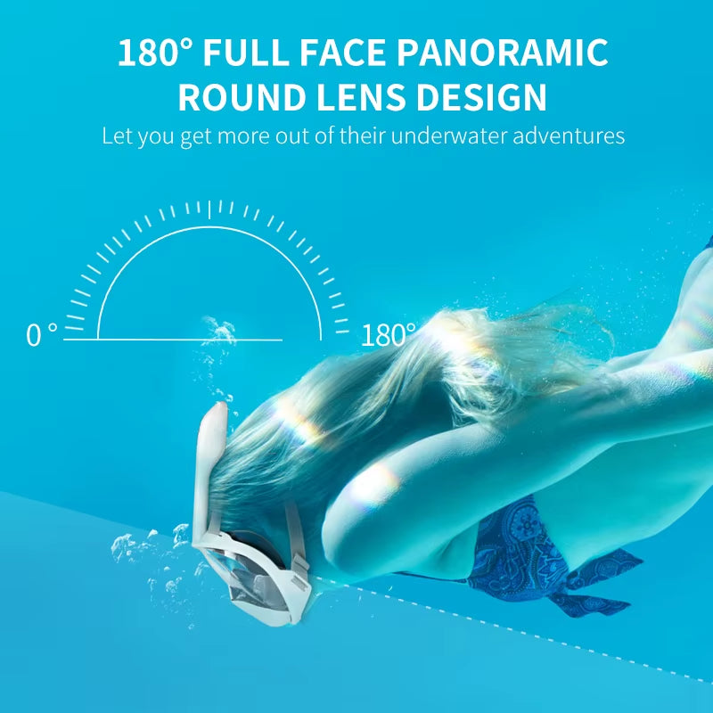 Professional Snorkeling Diving Mask Underwater Scuba Full Face Snorkel Mask anti Fog Goggles for Adult Swimming Equipment