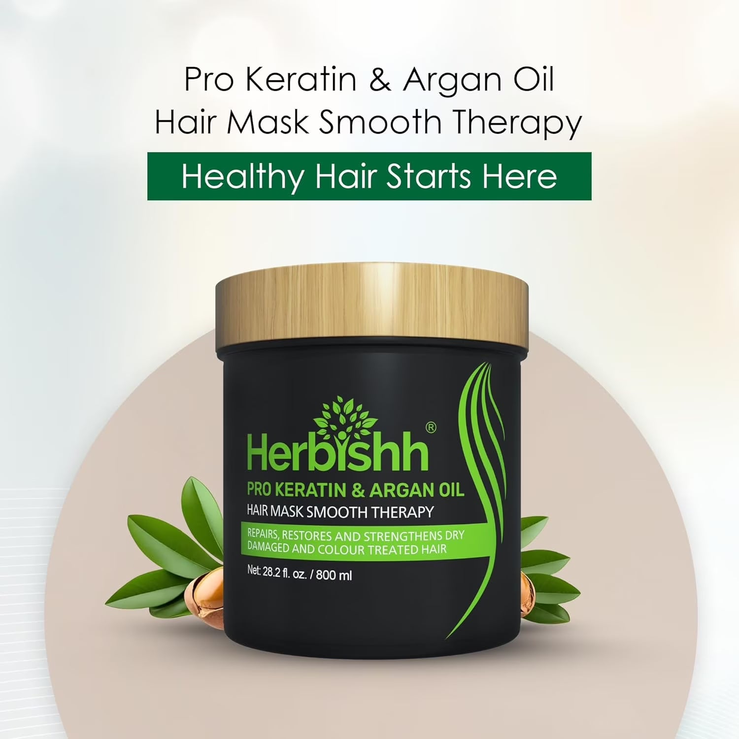 (6 Pack)  Argan Hair Mask-Deep Conditioning & Hydration for Healthier Looking Hair- for Very Dry, Weak, Stressed Out Hair, No Sulphates, No Parabens (800ML)