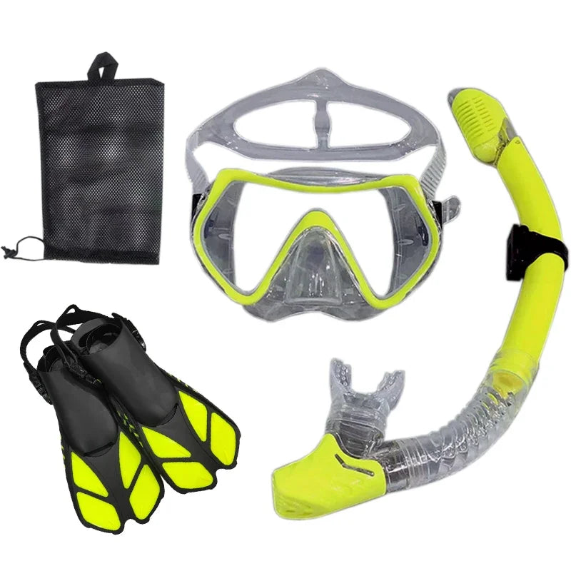 Snorkel Diving Mask and Goggles Diving Swimming Tube Set Adult Unisex