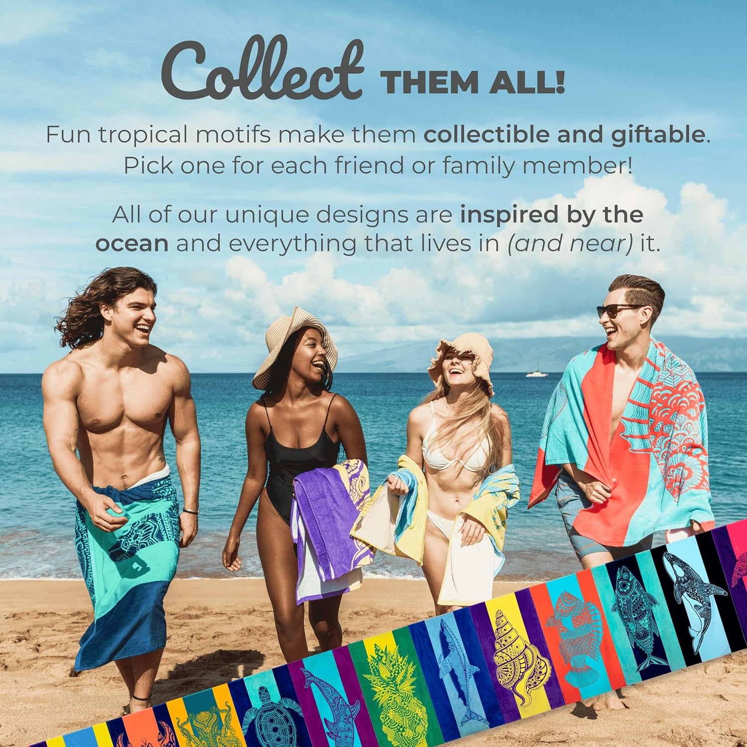 Pineapple Beach Towel – Yellow and Green with a Tropical Design, Extra Large, XL (34”X 63”) Tropical Fruit, Yellow Beach Towel with Unique Design Made from 100% Cotton