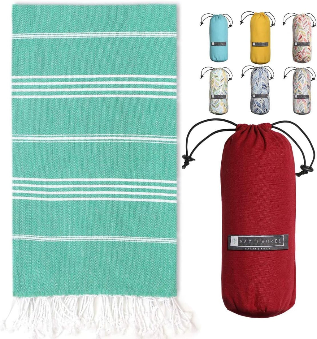 Turkish Beach Towel with Travel Bag 39 X 71 Quick Dry Sand Free Lightweight Large Oversized Towels Light