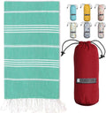 Turkish Beach Towel with Travel Bag 39 X 71 Quick Dry Sand Free Lightweight Large Oversized Towels Light