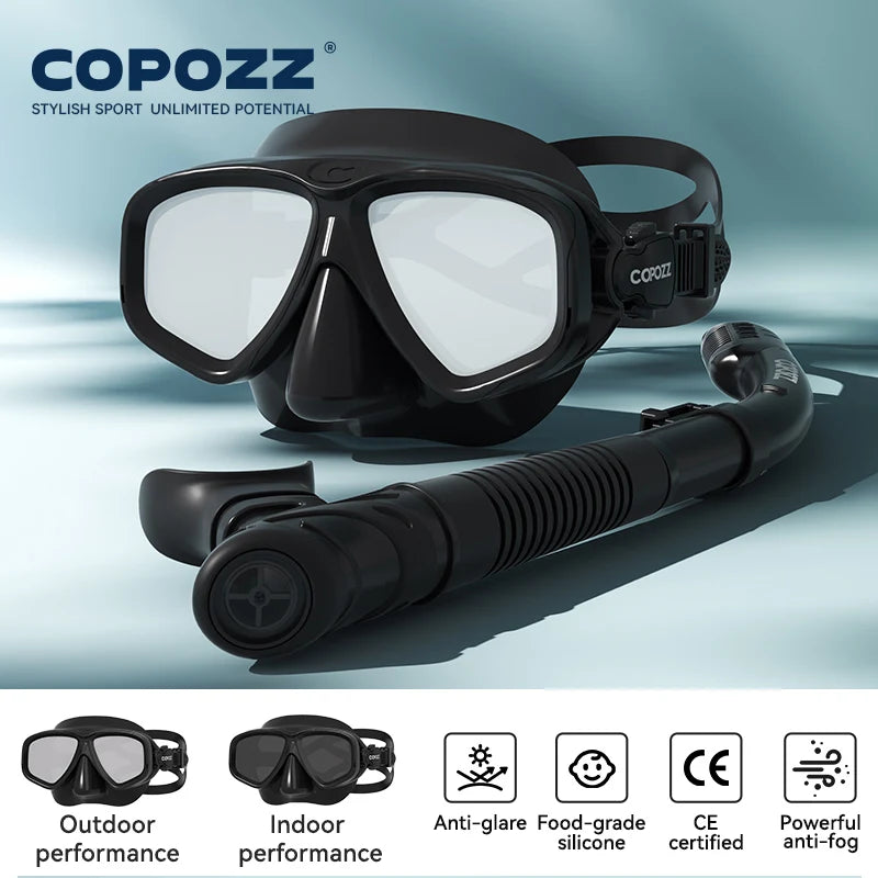 Professional Diving Scuba Mask No Fogging Snorkeling Scuba Dive Glasses Seal Diving Tempered Glass Mask Goggles Men Women