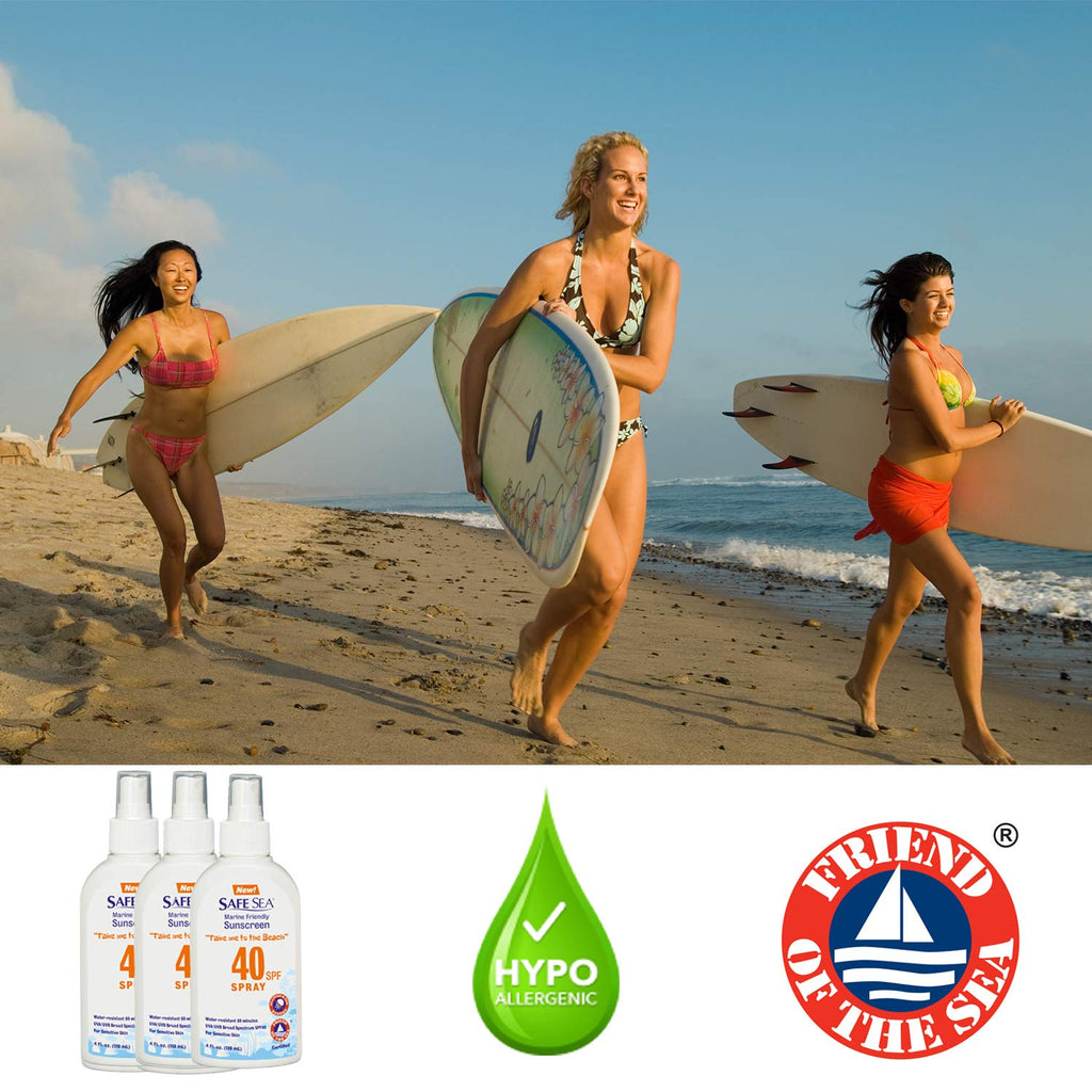 Sunscreen with SPF40 Spray. Eco-Friendly Sunscreen. (40SPF Adults 4OZ) 3 Pack