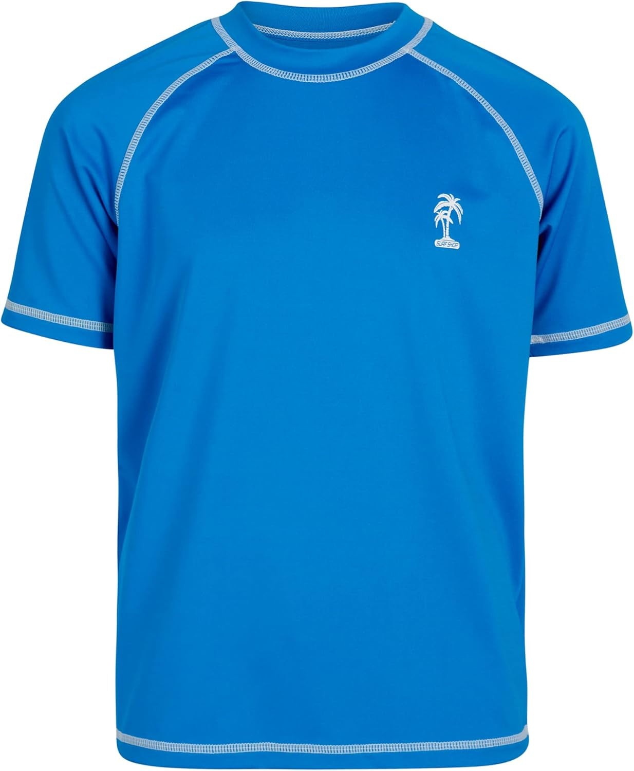 Boys Swim Shirt - Quick Dry UPF50+ Swim Top Beach Wear Short Sleeve Boys Rash Guard for Infant Toddler & Big Boy