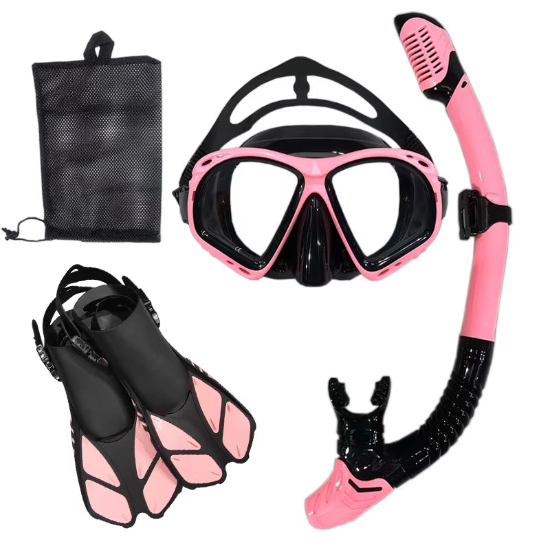 Snorkel Diving Mask and Goggles Diving Swimming Tube Set Adult Unisex