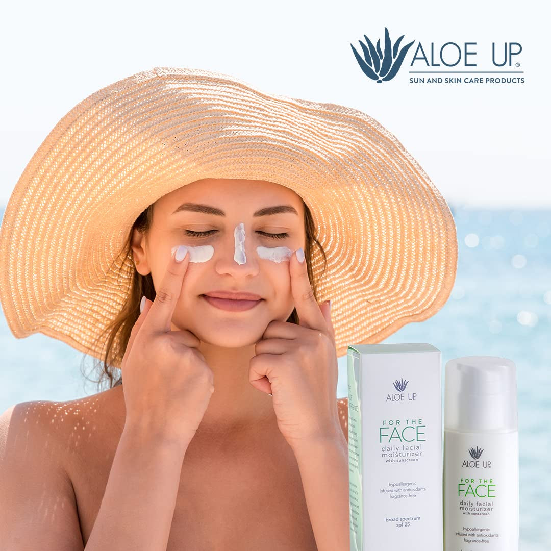 Suncare Bundle - Mineral Sunscreen Lotion SPF 50, White Collection Sunscreen Spray SPF 30, Aloe Ice Sunburn Relief Jelly, SPF 25 Daily Moisturizer - 4 Items