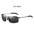 Classic Metal Men Polarized Sunglasses Fashion Driving Fishing Half Frame Retro Sun Glasses Luxury Brand Designer Eyewear UV400