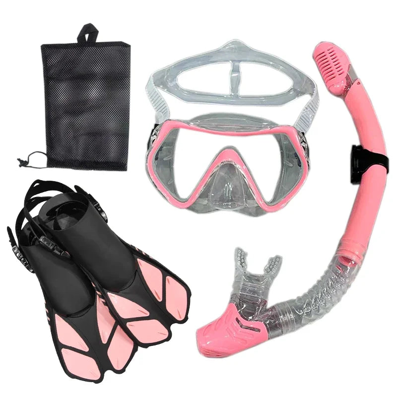 Snorkel Diving Mask and Goggles Diving Swimming Tube Set Adult Unisex