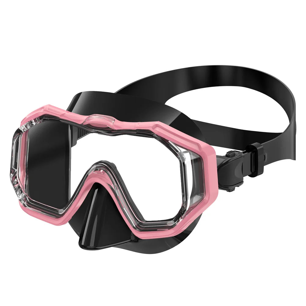 Kids Snorkel Mask 3 Windows Panoramic Wide View HD Three-Lens Adjustable Scuba Snorkeling Swimming Diving for Youth and Child