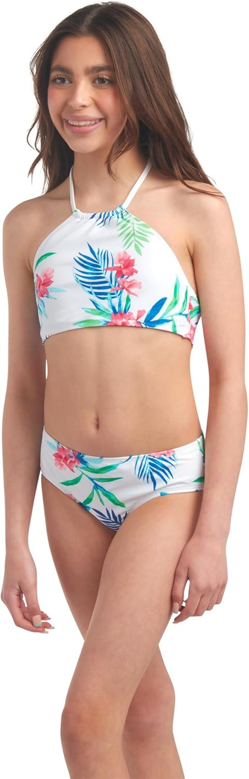 Girls Mahina UPF 50+ Beach Sport Halter Bikini 2-Piece Swimsuit