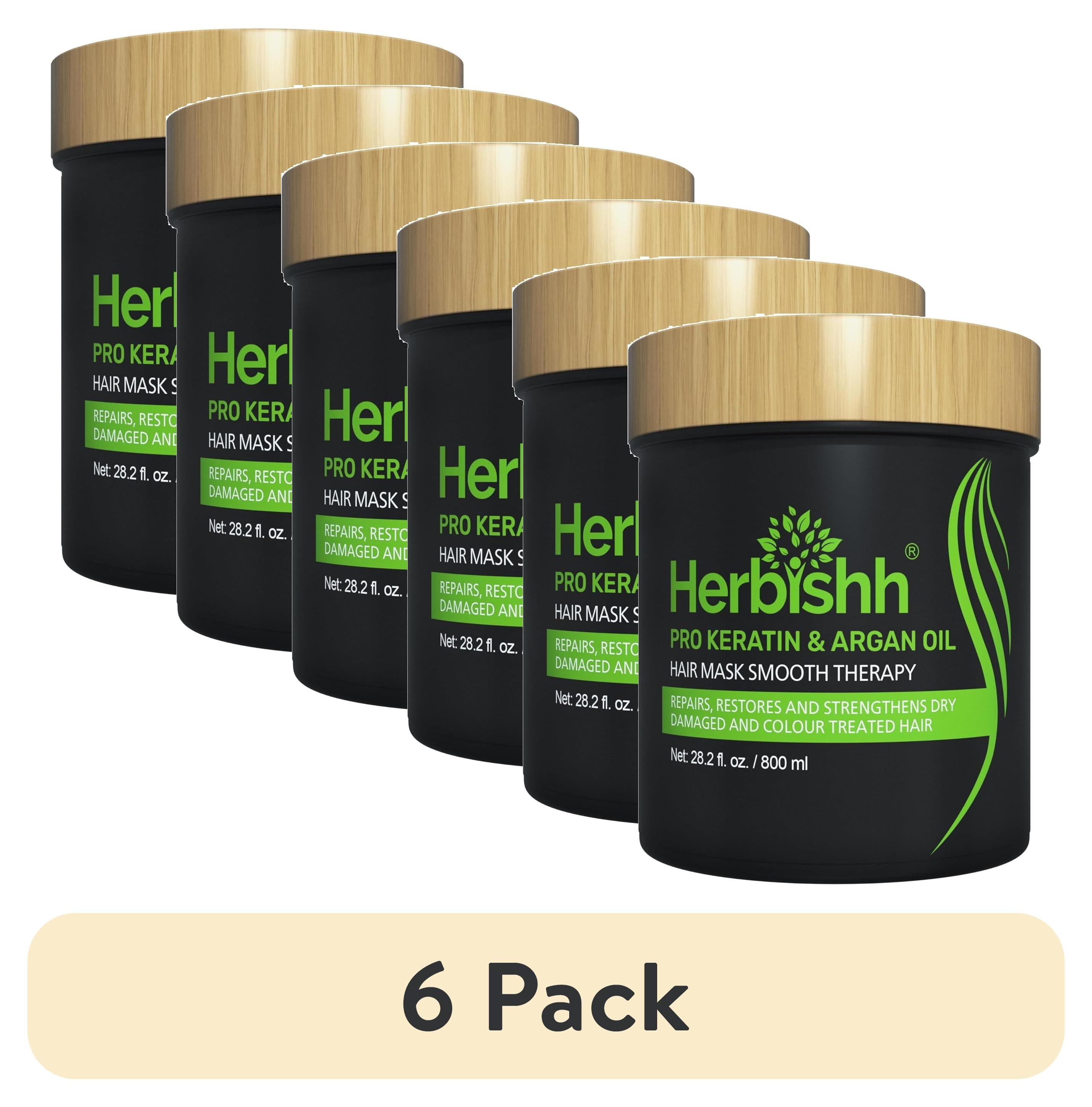 (6 Pack)  Argan Hair Mask-Deep Conditioning & Hydration for Healthier Looking Hair- for Very Dry, Weak, Stressed Out Hair, No Sulphates, No Parabens (800ML)