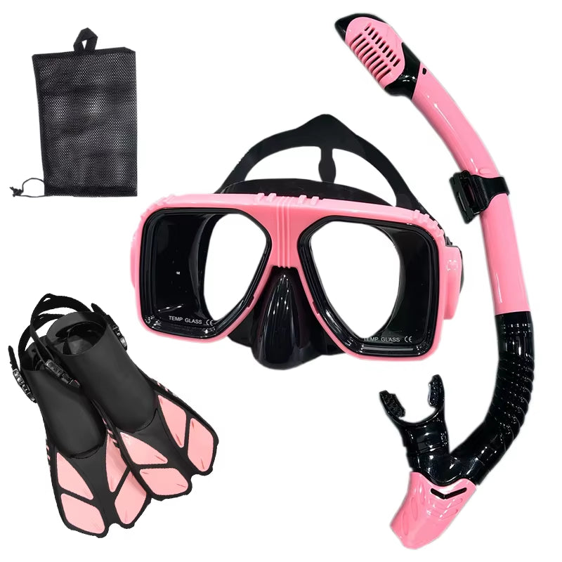 Snorkel Diving Mask and Goggles Diving Swimming Tube Set Adult Unisex