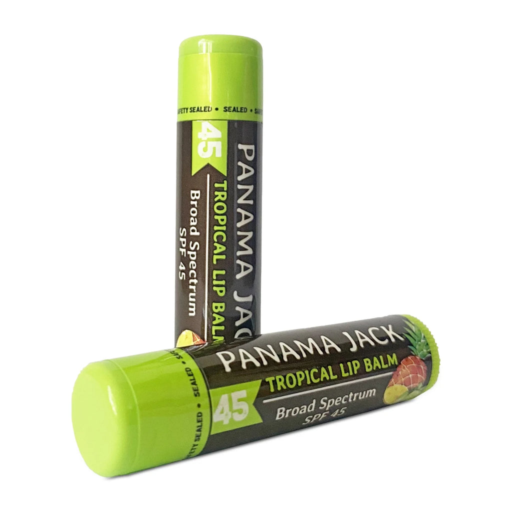Sunscreen Lip Balm - SPF 45, Broad Spectrum UVA-UVB Sunscreen Protection, Prevents & Soothes Dry, Chapped Lips (Pack of 7, Tropical)