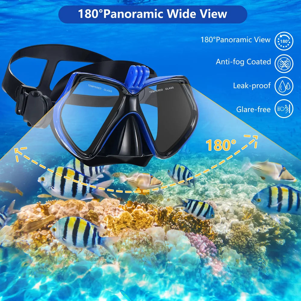 Professional Underwater Mask Camera Diving Mask Swimming Goggles Snorkel Scuba Diving Camera Holder for Gopro