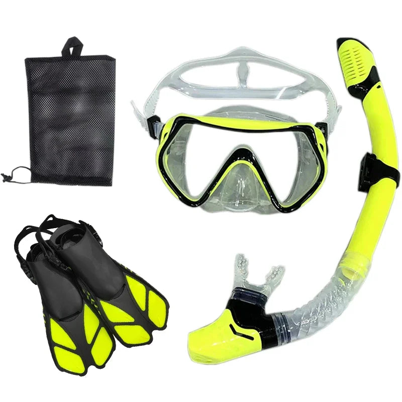 Snorkel Diving Mask and Goggles Diving Swimming Tube Set Adult Unisex