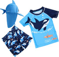 Baby and Toddler Boys' 3-Piece Swimsuit Set Bathing Suit with Hat
