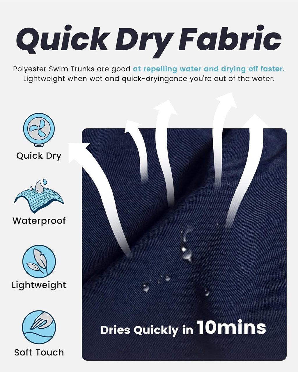 Mens Swim Trunks Quick Dry Swim Shorts with Mesh Lining Funny Swimwear Bathing Suits 7Inch