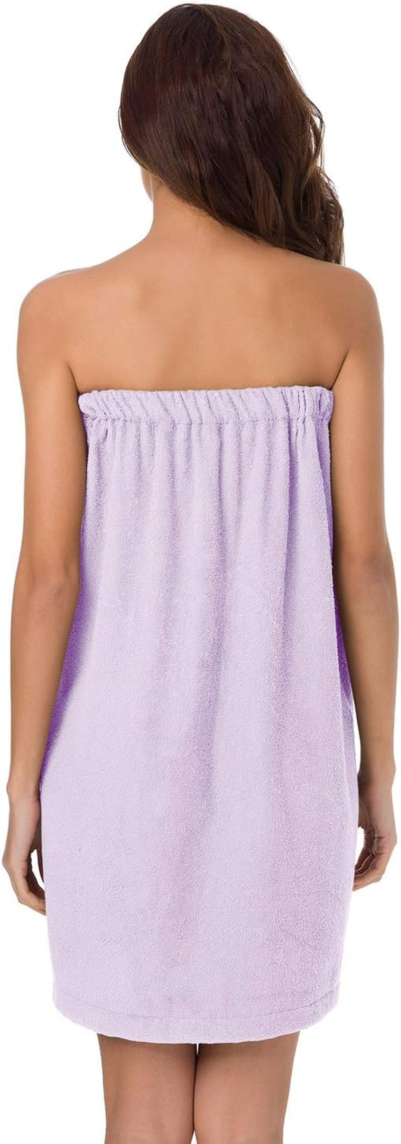 Women Bath Towel Wrap Robe, Soft Cotton Terry Spa Cloth, Plush Adjustable Closure for Shower, Travel, Pool, Gym