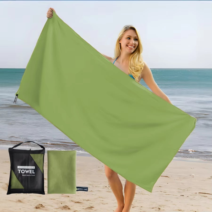 Beach Towel Oversized,Thick Sand Free Microfiber Quick Dry Towel 31.5”X71”, Super Absorbent Soft Swim Beachtowels for Men, Women