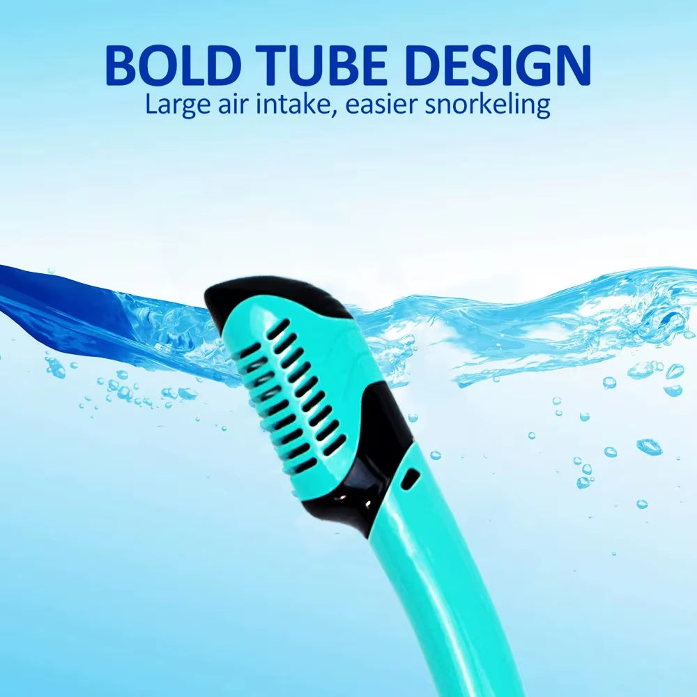XIAOTREE Dry Snorkel Tube Easy Breath Scuba Diving Splash Guard Top Valve Swimming Underwater Equipment for Adults Kids Youth