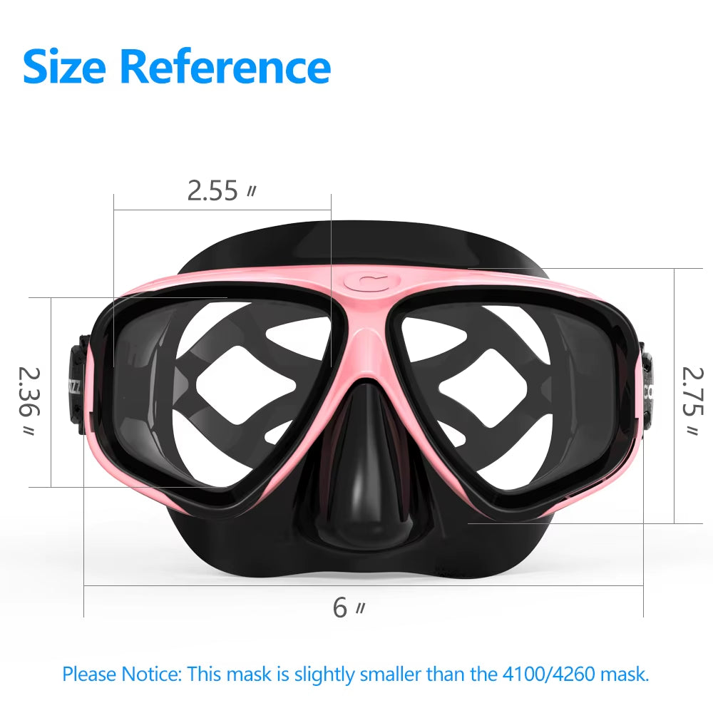 Professional Diving Scuba Mask No Fogging Snorkeling Scuba Dive Glasses Seal Diving Tempered Glass Mask Goggles Men Women