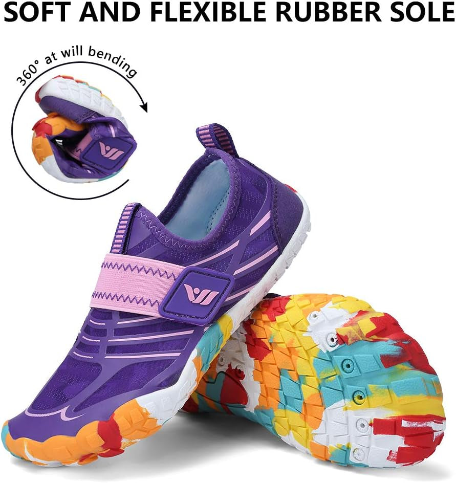 Kids Boys & Girls Water Shoes Sports Aqua Athletic Sneakers Lightweight Sport Fast Dry Shoes(Toddler/Little Kid/Big Kid)