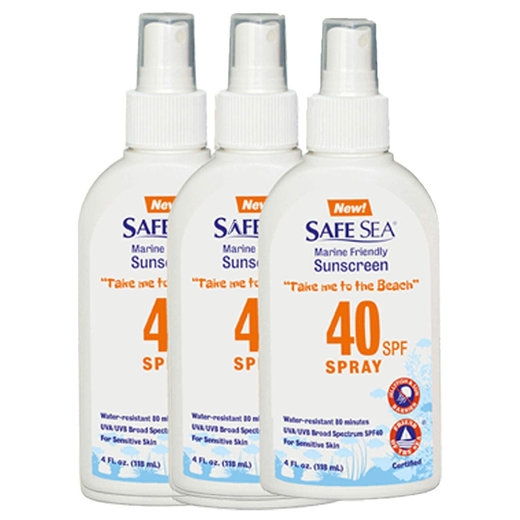 Sunscreen with SPF40 Spray. Eco-Friendly Sunscreen. (40SPF Adults 4OZ) 3 Pack