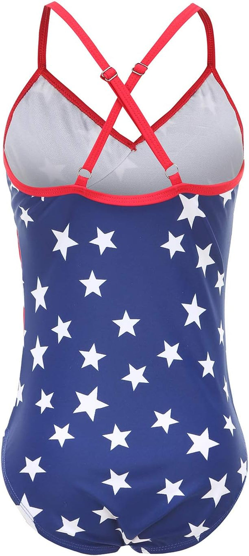 Little Girls One Piece Swimsuits Hawaiian Ruffle Swimwear Beach Bathing Suit American Flag 4T