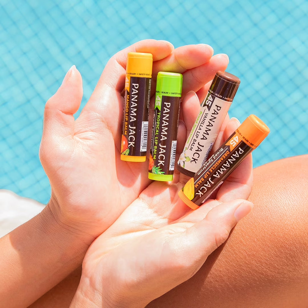 Sunscreen Lip Balm - SPF 45, Broad Spectrum UVA-UVB Sunscreen Protection, Prevents & Soothes Dry, Chapped Lips (Pack of 7, Mango)
