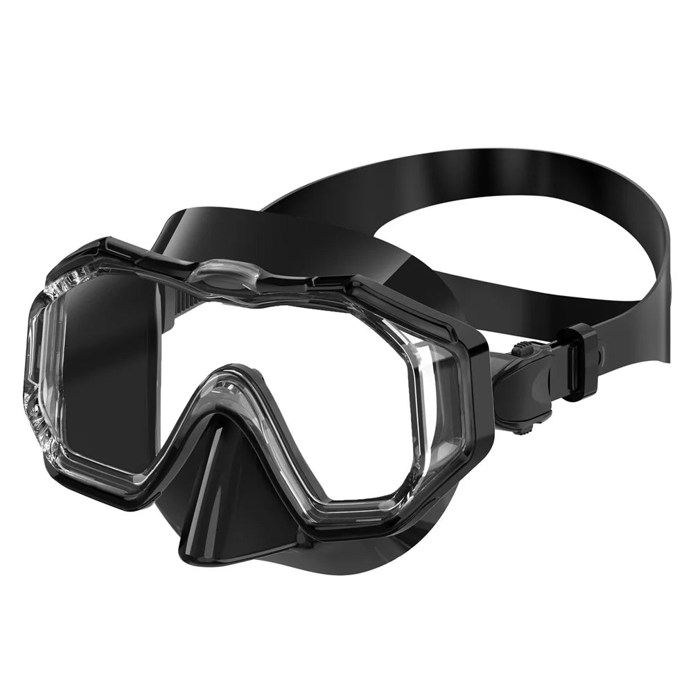 Kids Snorkel Mask 3 Windows Panoramic Wide View HD Three-Lens Adjustable Scuba Snorkeling Swimming Diving for Youth and Child