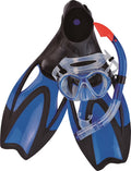 3Pc Zray Teen/Young Adult Pro Scuba or Snorkeling Swimming Pool Set - Medium - Blue