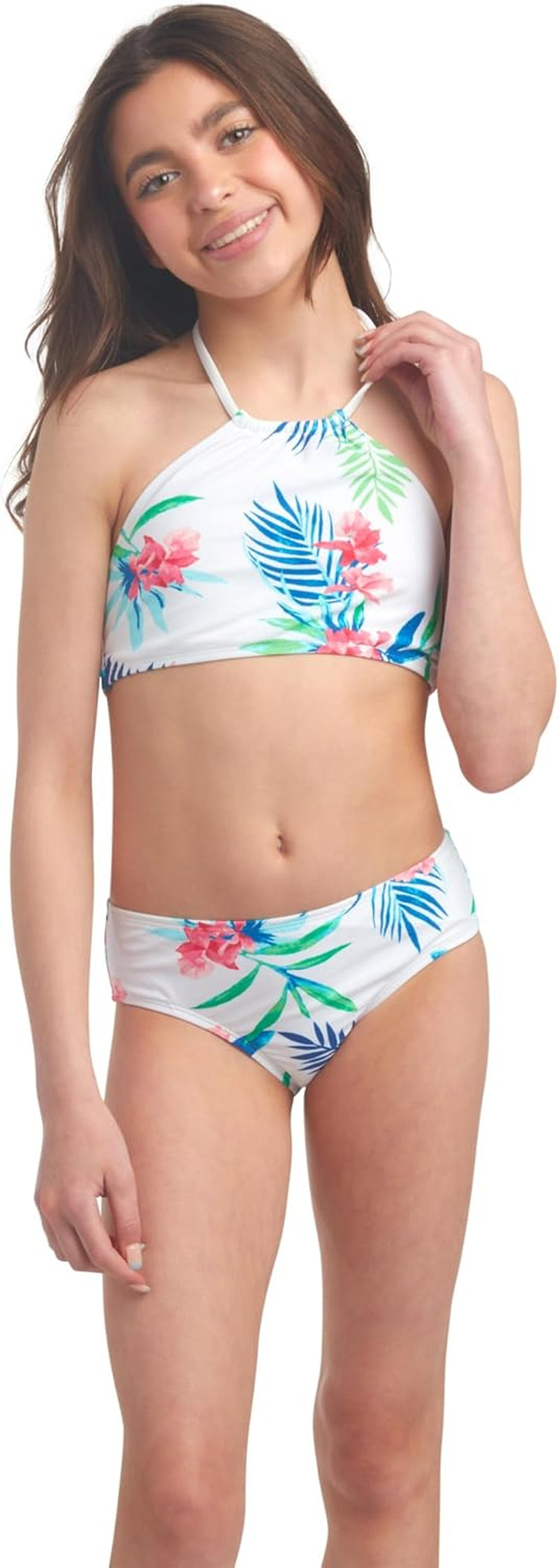 Girls Mahina UPF 50+ Beach Sport Halter Bikini 2-Piece Swimsuit