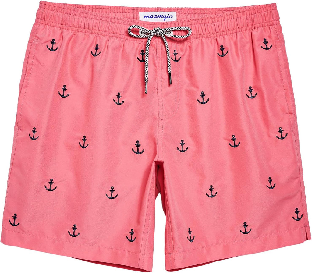 Mens Swim Trunks Quick Dry Swim Shorts with Mesh Lining Funny Swimwear Bathing Suits 7Inch
