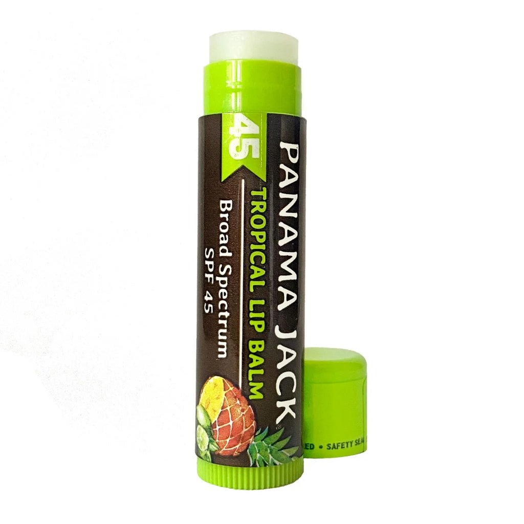 Sunscreen Lip Balm - SPF 45, Broad Spectrum UVA-UVB Sunscreen Protection, Prevents & Soothes Dry, Chapped Lips (Pack of 7, Tropical)