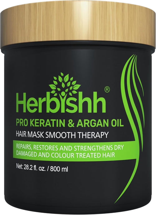 (6 Pack)  Argan Hair Mask-Deep Conditioning & Hydration for Healthier Looking Hair- for Very Dry, Weak, Stressed Out Hair, No Sulphates, No Parabens (800ML)